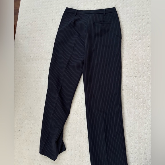 Navy blue pinstripe straight leg dress pants - Picture 13 of 14